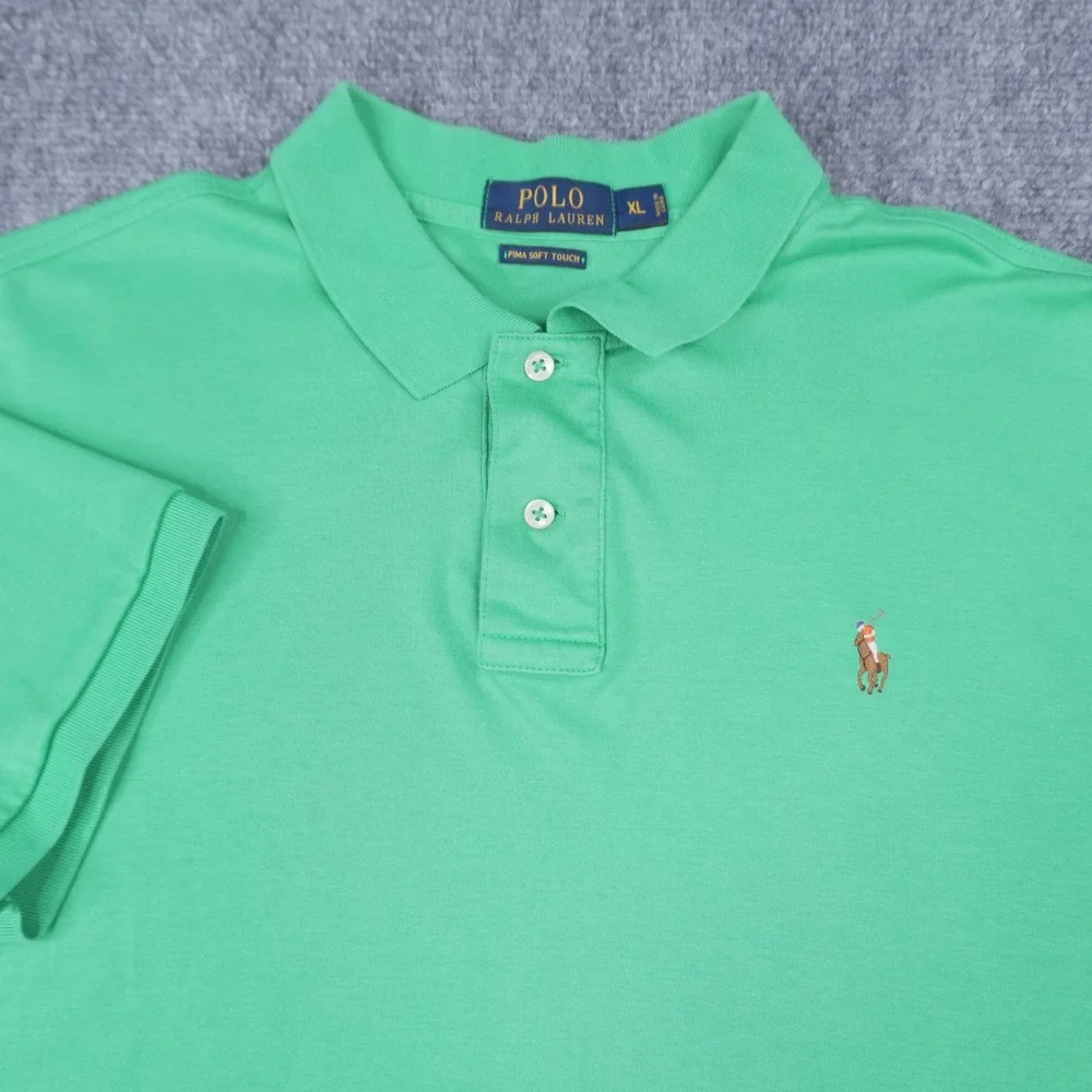Polo Ralph Lauren Polo Mens XL Green Pima Soft Touch Short Sleeve Pony Logo